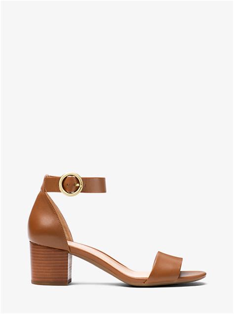 michael kors lena leather sandals|MICHAEL Michael Kors Lena Block Heel Dress Sandals .